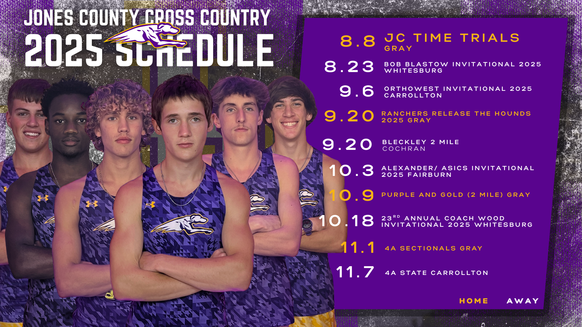 Jones County Varsity Boys Cross Country Team